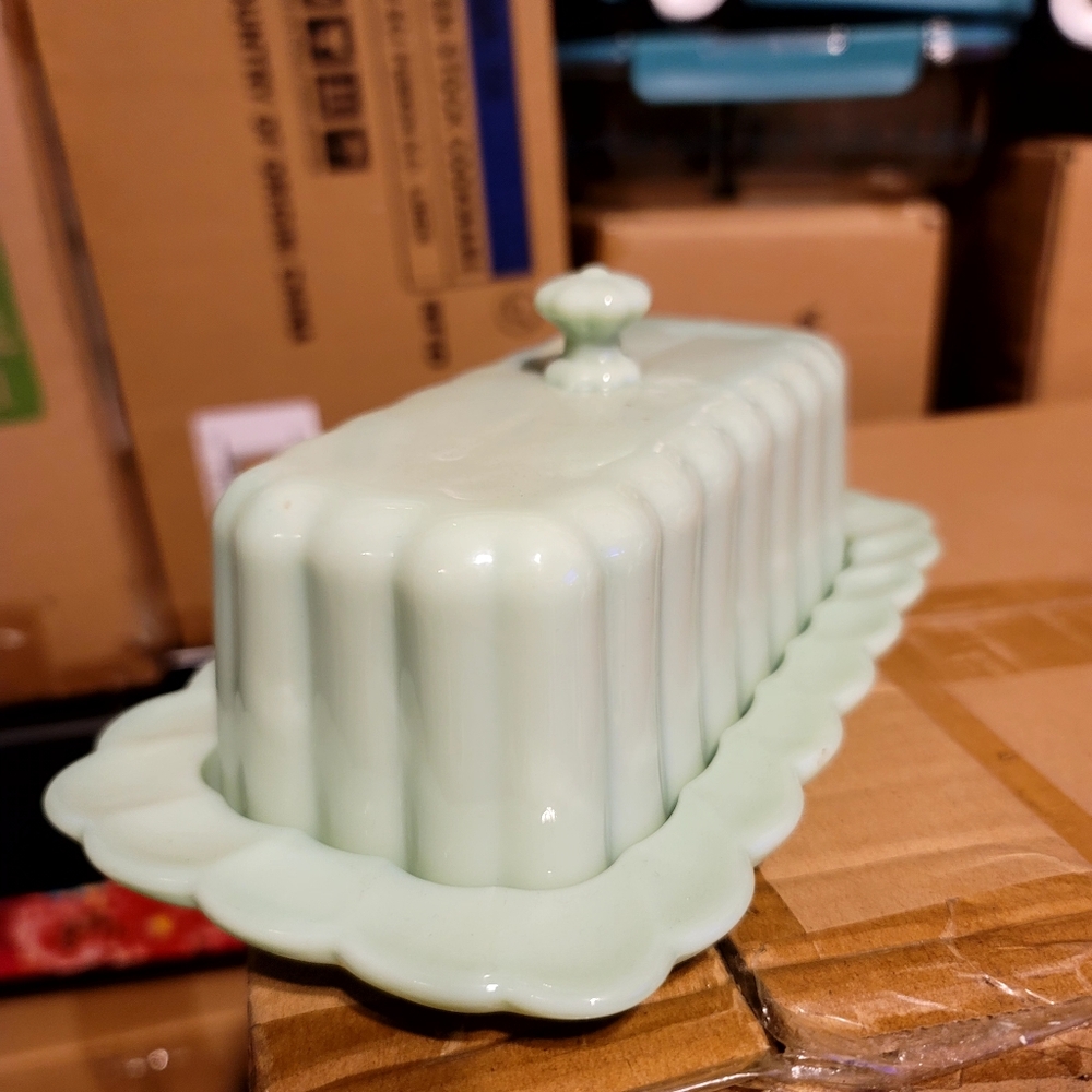 Pioneer Woman Jadeite Butter Dish - Picture 2 of 5